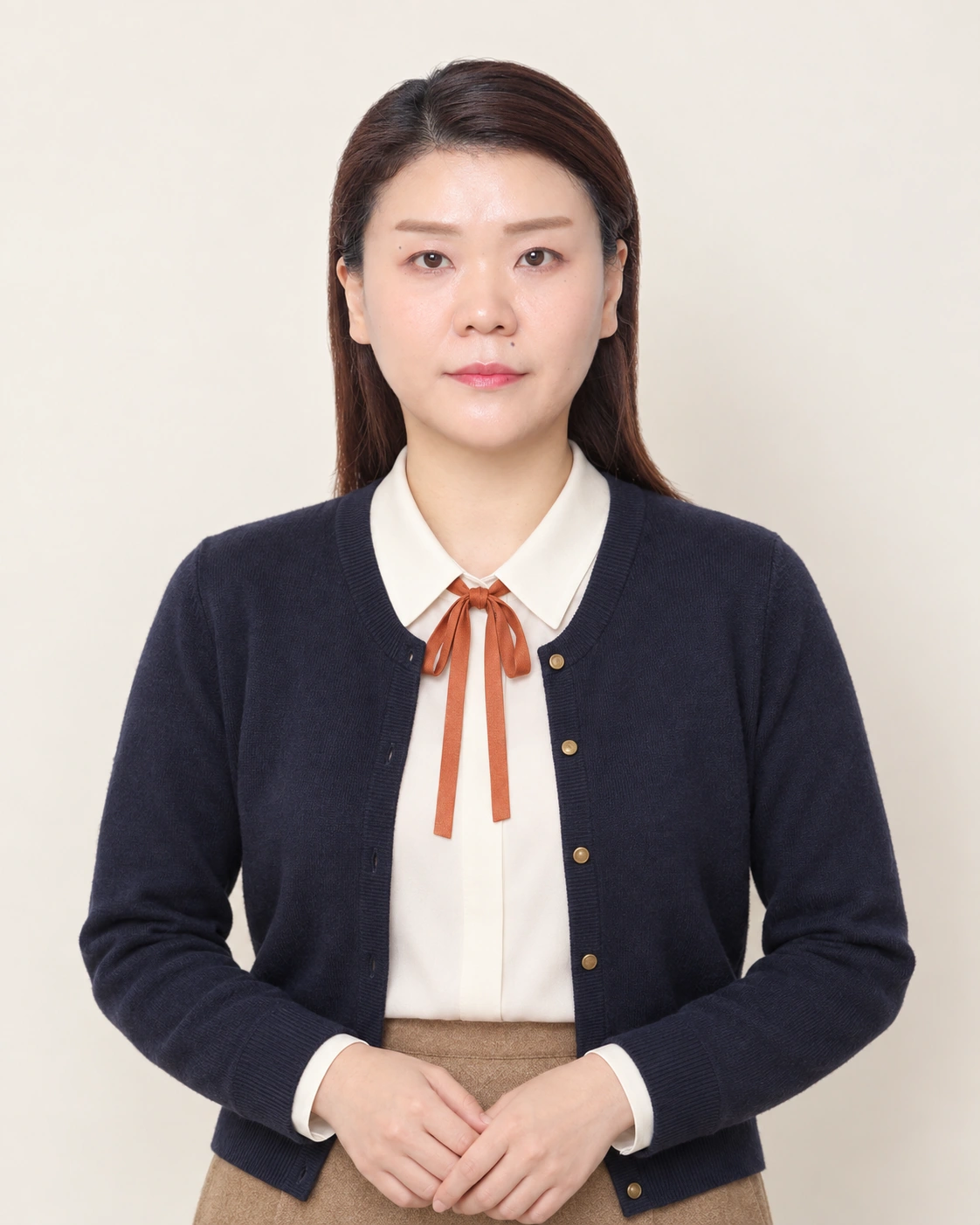 김수진 프레피 룩 상반신 초상