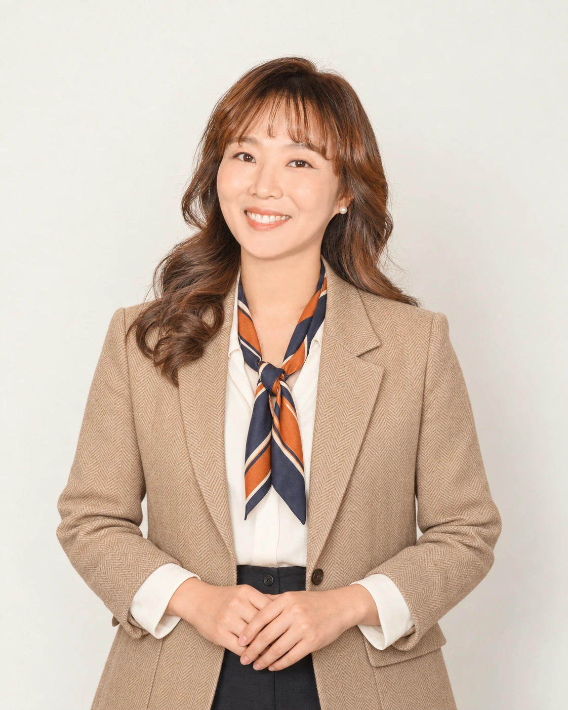 권유란 프레피 룩 상반신 초상