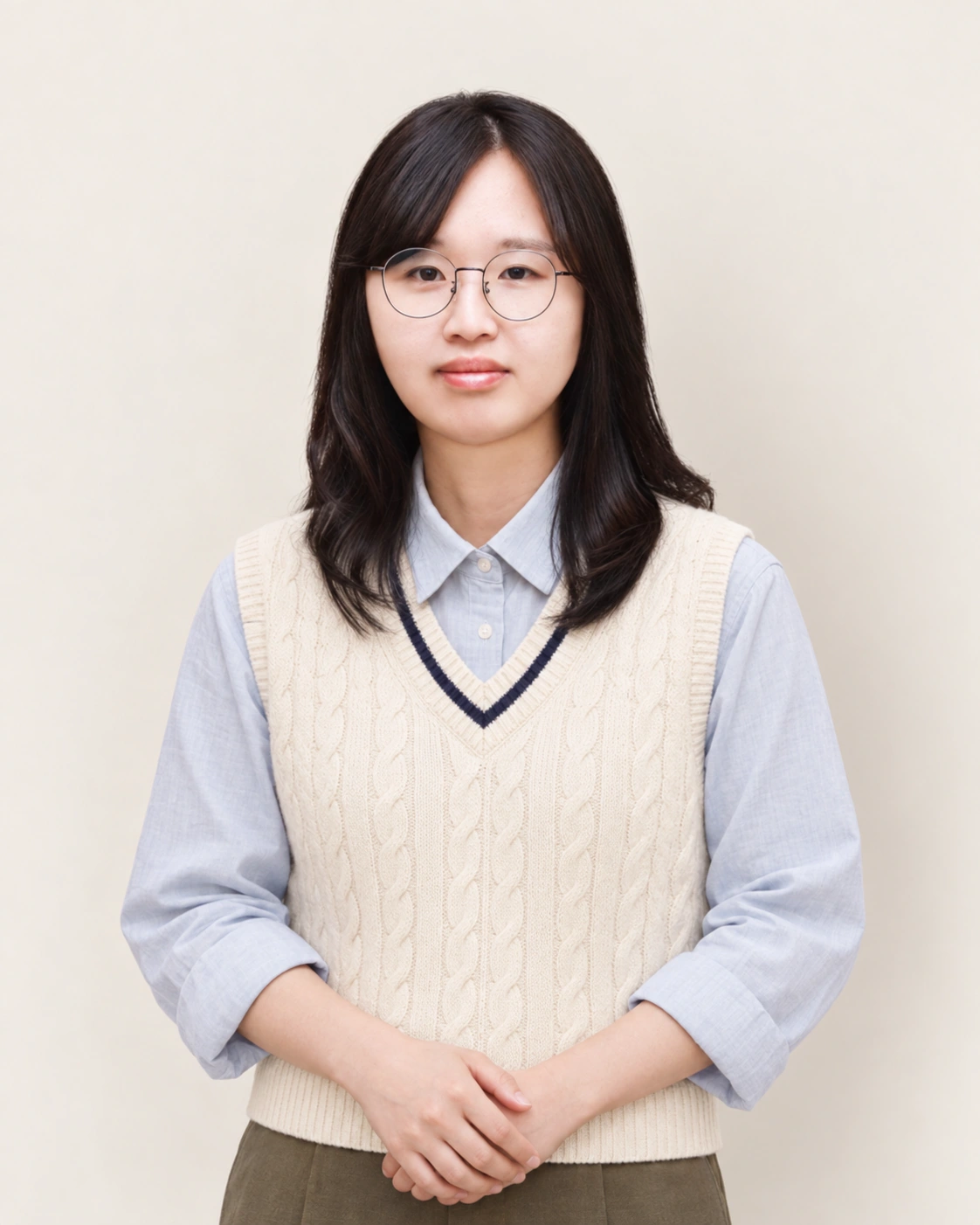 이은정 프레피 룩 상반신 초상